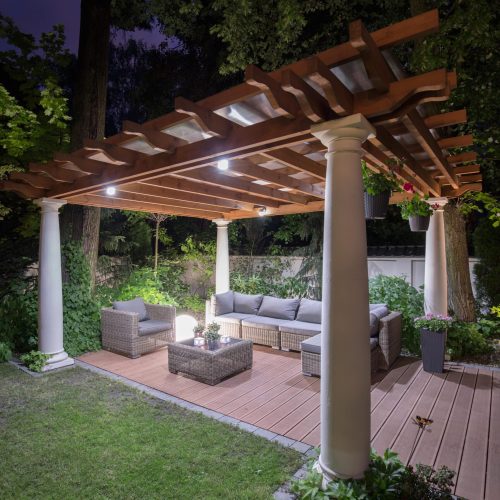 outdoor space with new outdoor additions